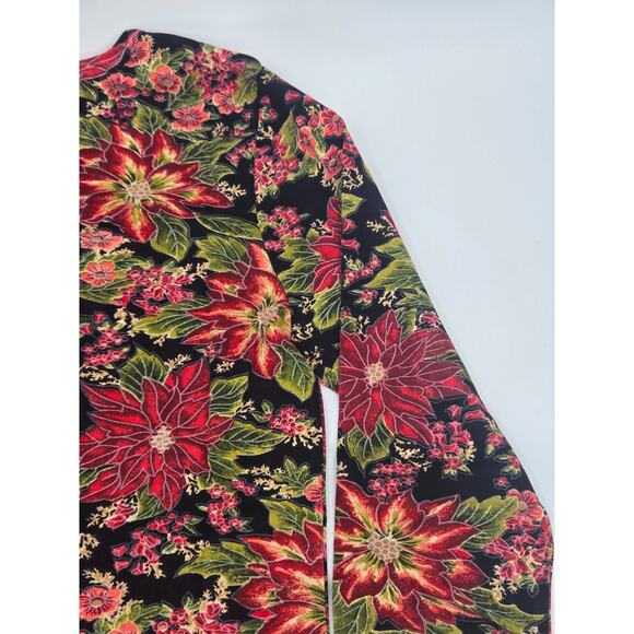 The Vermont Country Store Red Floral Top Size Medium VTG - Picture 11 of 16